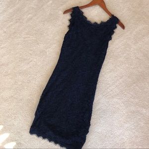 As U Wish Navy Lace Formal Dress